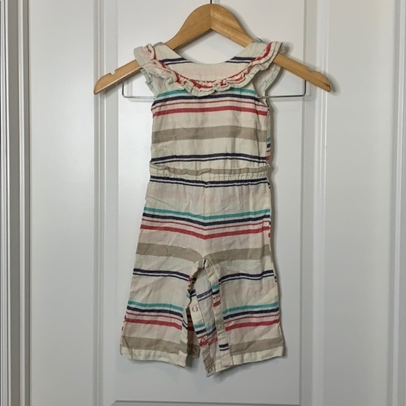 Girls OshKosh Striped Romper 12M - Picture 2 of 8